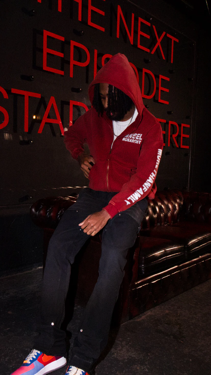 ANSEL MEMBERS ZIPUP HOODIE (RED) - Image 3
